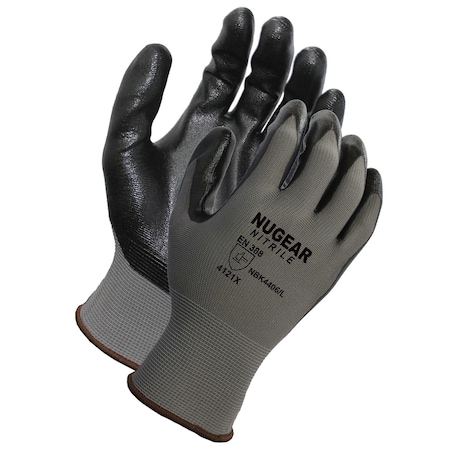 Safety Zone Nitrile Foam Coated Gloves 13G - Gray, XL - 12 Pairs GCN13GX