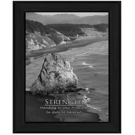 Homeroots Strength 6 Black Framed Print Wall Art 405374