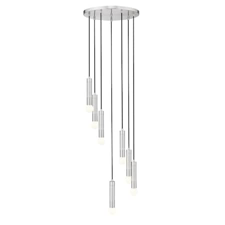 Z-Lite Stari 7-Light Chandelier, 18 in W, Brushed Nickel 1956P-7R-BN