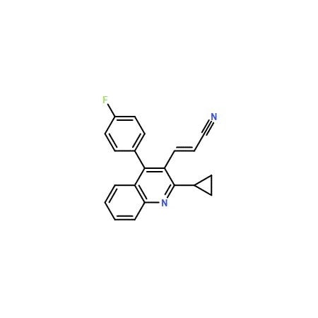 Ak Scientific (E)-3-[2-Cyclopropyl-4-(4-fluorophenyl)-3-quinolinyl]-2-propopenenitrile (5g), CAS 256431-72-8 X6297-5g