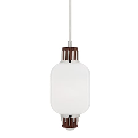 Hudson Valley Lighting Peekskill 1 Light Pendant 10.75 In. Polished Nickel 3811-PN