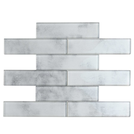 Apollo Tile Light Gray 11.8 in x 11.8 in Glass Glossy Floor and Wall Mosaic Tile 4.83 sqft/case, 5PK APLC8809A