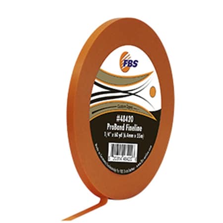 Fbs Distribution ProBand Orange Fine Line Tape - 0.25 in. x 60 Yards FBS-48420