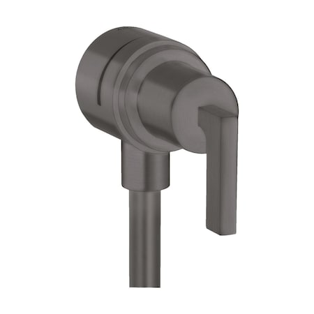 Axor Citterio Wall Outlet with Check Valves and Volume Control, Lever-Handle in Brushed Black Chrome 39882341