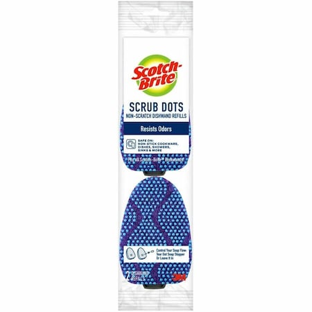 3M Scotch-Brite Advanced Heavy Duty Sponge Refill For Dishwand 1.65 in. L 2 pk 487-2-7