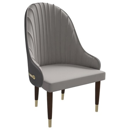 Leisuremod Elara Collection Wooden Dining Chair in Two-Tone Grey EC59GR