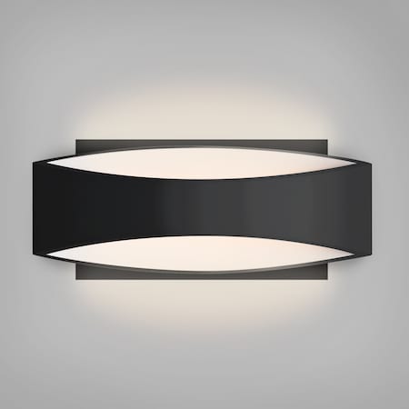 Besa Lighting Besa, Arc Wall Sconce, Black/Silver, 1x12W LED ARC-LED-BK
