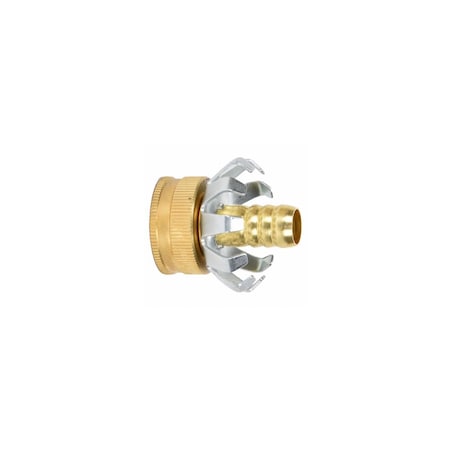 Zhejiang Hongchen Irrigation Clincher Hose Repair, 1/2-In. Female, Brass 30068