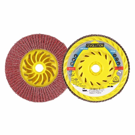 Klingspor SMT Titan 975 4-1/2" 40 Grit Flap Disc, 10PK 975040115T