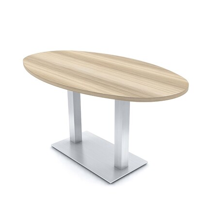 Skutchi Designs Boval Conference Table With Power Unit, 36 in W, 60 in L, Brown HAR-BOVL-36X60-DOU-K525-NA