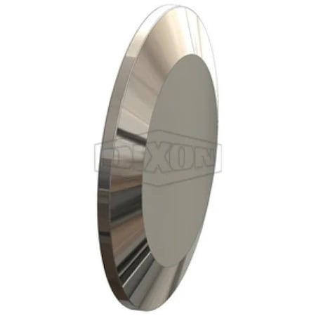 Dixon Bradford, T16AMP BioPharm Line High Purity Round Solid End Cap, 3 in Nominal, 316L Stainless Steel T16AMP-300PM