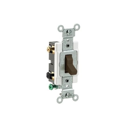 Leviton Toggle Switch, 15 Amp, 120/277 Volt, Brown CS215-2