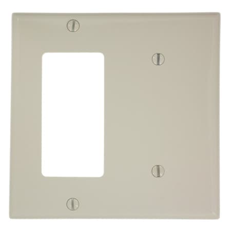 Leviton Combination Wallplate, Standard Size, Gang 2, Light Almond 80708-T