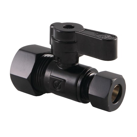 Pinpoint 0.62 in. OD x 0.37 in. OD Compression Straight Stop Valve, Matte Black PI2599764