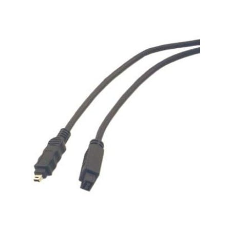 Micro Connectors 6 ft. FireWire IEEE 1394B 9P-4P Cable, Black E07-241