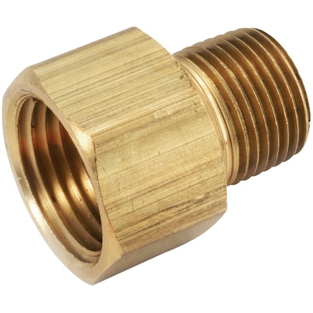 Anderson Metals 1/2'' FPT x 3/8'' MPT Brass Adapter 756120-0806