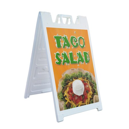 Signmission Taco Salad, A-Frame & 2 Sign Inserts, Heavy-Duty Plastic Frame SBHD-C-2436-Taco Salad