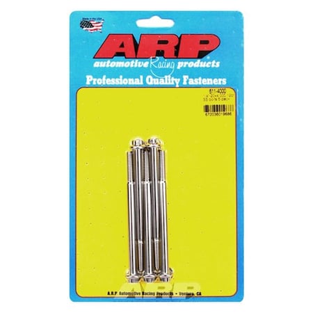 Arp 611-4000 0.25-20 x 4 in. Stainless Steel 12 Point Bolt Kit, 5PK ARP611-4000