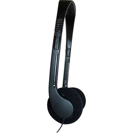 Avid Education AE-08 Lightweight Single Use Headphone with 3.5mm Plug, Black 2AE0-8STERE-O32
