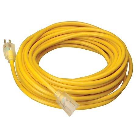 Southwire Extension Cord, 12 AWG, Indoor, 12/3, Yellow, Vinyl, 25 ft 25878802