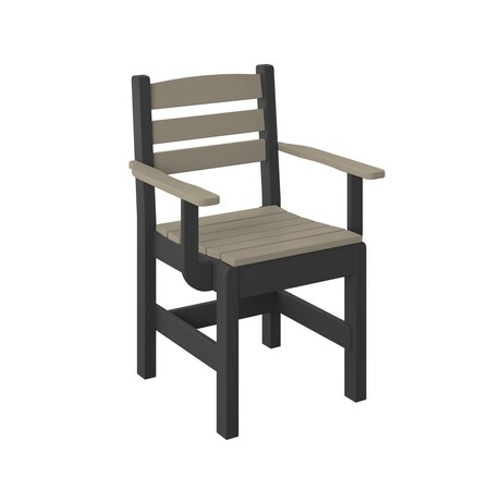 Polybird DINING CAPTAIN CHAIR.     WEATHERWOOD AND BLACK POLYBIRD P11-R