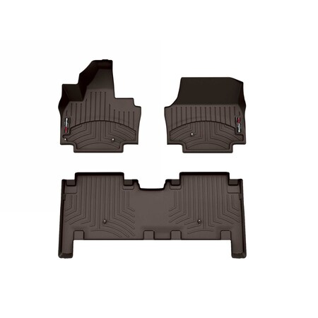 Weathertech Cocoa, Front and Rear Floorliners 471860-1-3