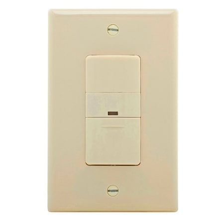 Eaton Wiring Devices Motion Sensor Switch, 120 V, 1 -Pole, Motion Sensor, 180 deg Sensing, Light Almond OS306U-LA-K