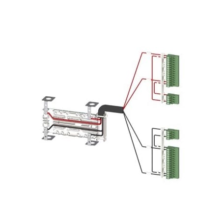 Siemens Accessory for 3KC8 Power supply cable for connection at the top 2-pole for 400 3KC9834-2
