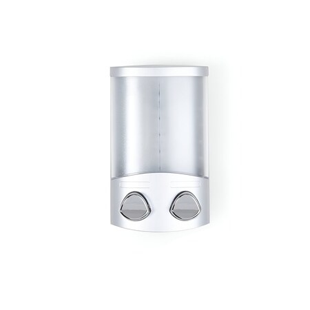 Homeroots Gray Heavy Duty Plastic Two Chamber Wall Mount Soap Dispenser 571499
