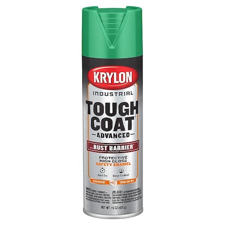 Krylon Industrial Spray Paint, Safety Green, Gloss, Solvent, 15 oz K00339008