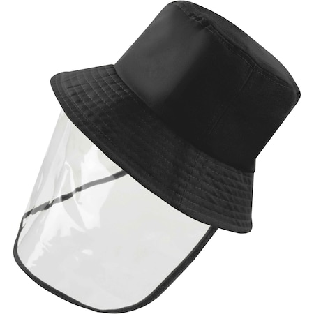 Ironwear Bucket Hat with Removable Transparent Anti-Fog Visor, Black, Kids 1890-B-KD