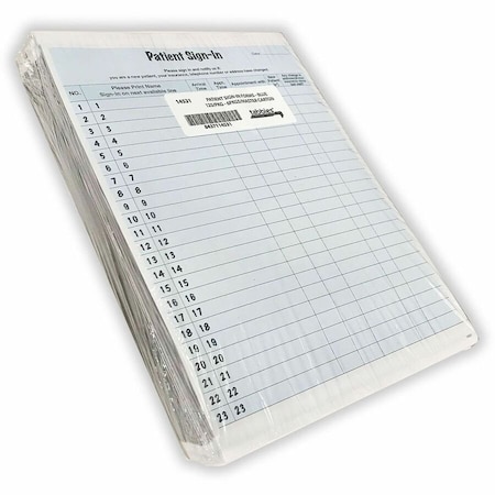 Tabbies Form, Sign-In, Patient, Blue Pk TAB14531