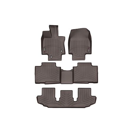 Weathertech Cocoa, Front, rear, and rear Floorliners 471609-1-2-3