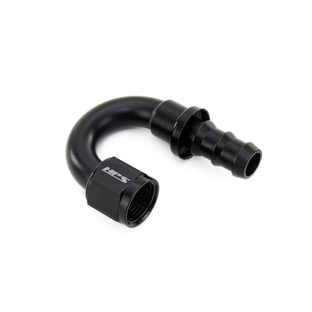 Hps Performance 180 Degree -4 Push-on Hose End to AN Female, Aluminum, Black 150-1804