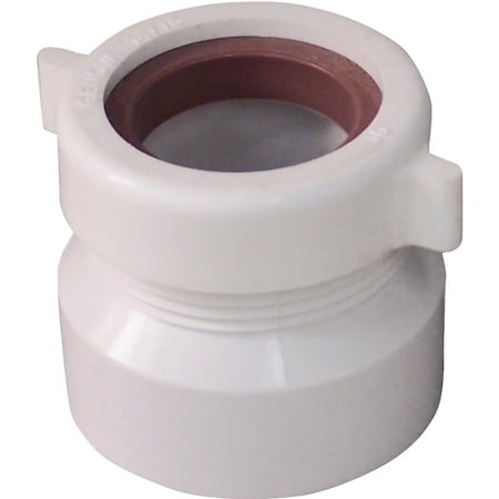 Genova CANPLAS 192860A Trap Pipe Adapter, 112 x 114 in, 112 in, MNPT x Hub, PVC, White 192859A