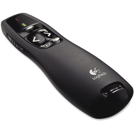 Logitech Wireless Presenter, R400, 4-11/20"Wx1-2/25"Dx1-1/2"H, Black 910001354