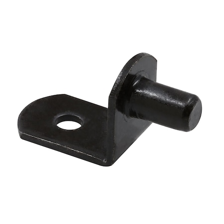 Prime-Line Shelf Support Peg, 1/4 in., L Bracket, Metal, Black, 8PK U 101698
