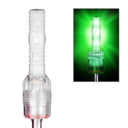 Safetywhips Warning Whip LED Whip Light, Green, Break Resistant Polycarbonate Plastic, 4.75 Length SC4-CG