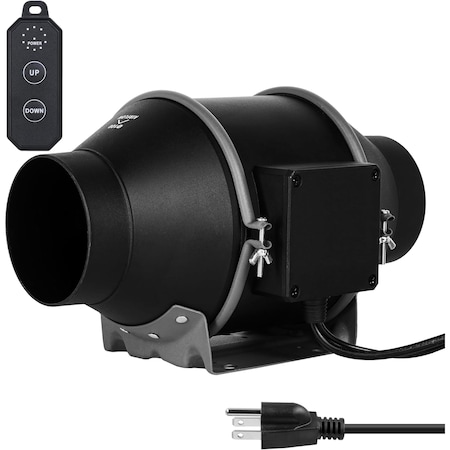 Ipower 4 Inch 214 CFM Inline Duct Fan with 10-Speed Controller and Quiet EC Motor, Ventilation Exha GLFANXINLINEECPWM4