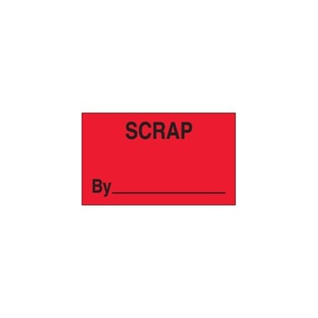 Bubblefast 3 x 5'' - ''Scrap By'' Fluorescent Red Labels BFDL3361