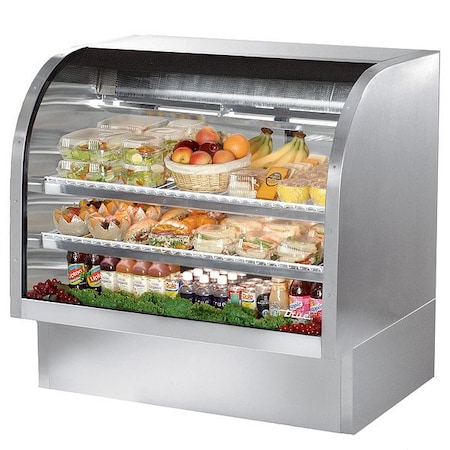 True Refrigeration Deli Case, 47 3/4 in H, Silver TCGG-48-S-HC-LD