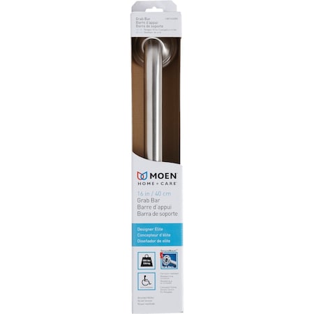Moen Home Care 16'' Concealed Screw Designer Grab Bar Brushed Nickel LR8716D2BN