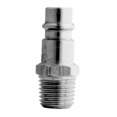 Milton 0.25 in. MNPT V Style High Flow Steel Plug - Brass MIL760