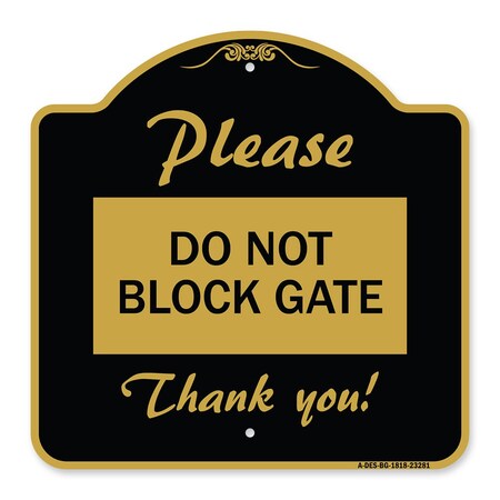 Signmission Black & Gold, 18 Inch x 18 Inch, Heavy Gauge Aluminum A-DES-BG-1818-23281