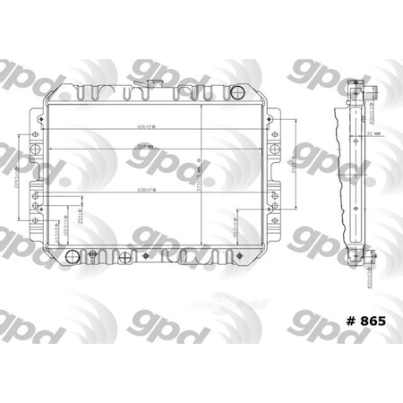 Global Parts Distributors Radiator 865C