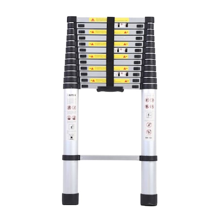 Wrightmaster 16.5 ft. Aluminum Lightweight Extension Ladder with Non-Marring Feet, 330 lbs. Load Capacity ZOR-HK-16.5-SLV