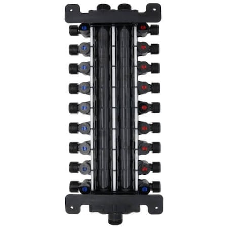 Viega Pureflow Manabloc Distribution Manifold Port S 18 D 0.5 Hot 8 Cold 10 Polysulfone 49615