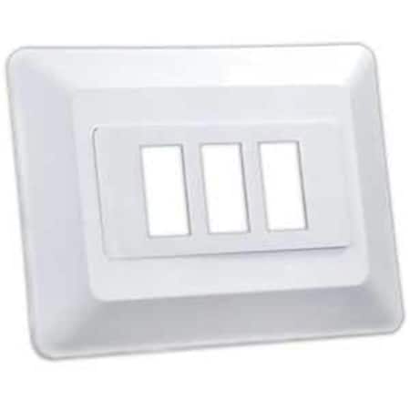 Powerhouse 13625 Triple Switch Base And Bezel - White PO796713