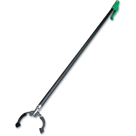 Unger Trash Grabber, Squeeze Handle, 51 in L, 4 1/4 in Grabber Opening, Steel, Green NN140