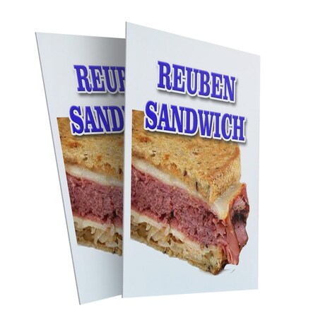 Signmission Reuben Sandwich, Plastic Signs Only 24 Inch x 36 Inch, Corrugated Plastic, 2PK CSB-2436-2PACK-Reuben Sandwich